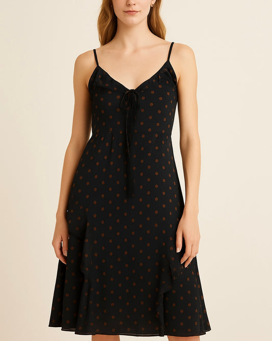 Vestido com alça babado