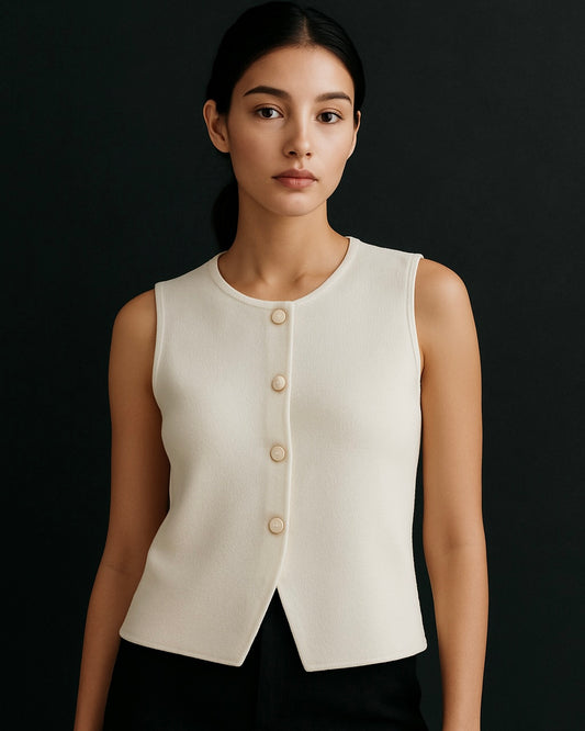Blusa com botão em pedra