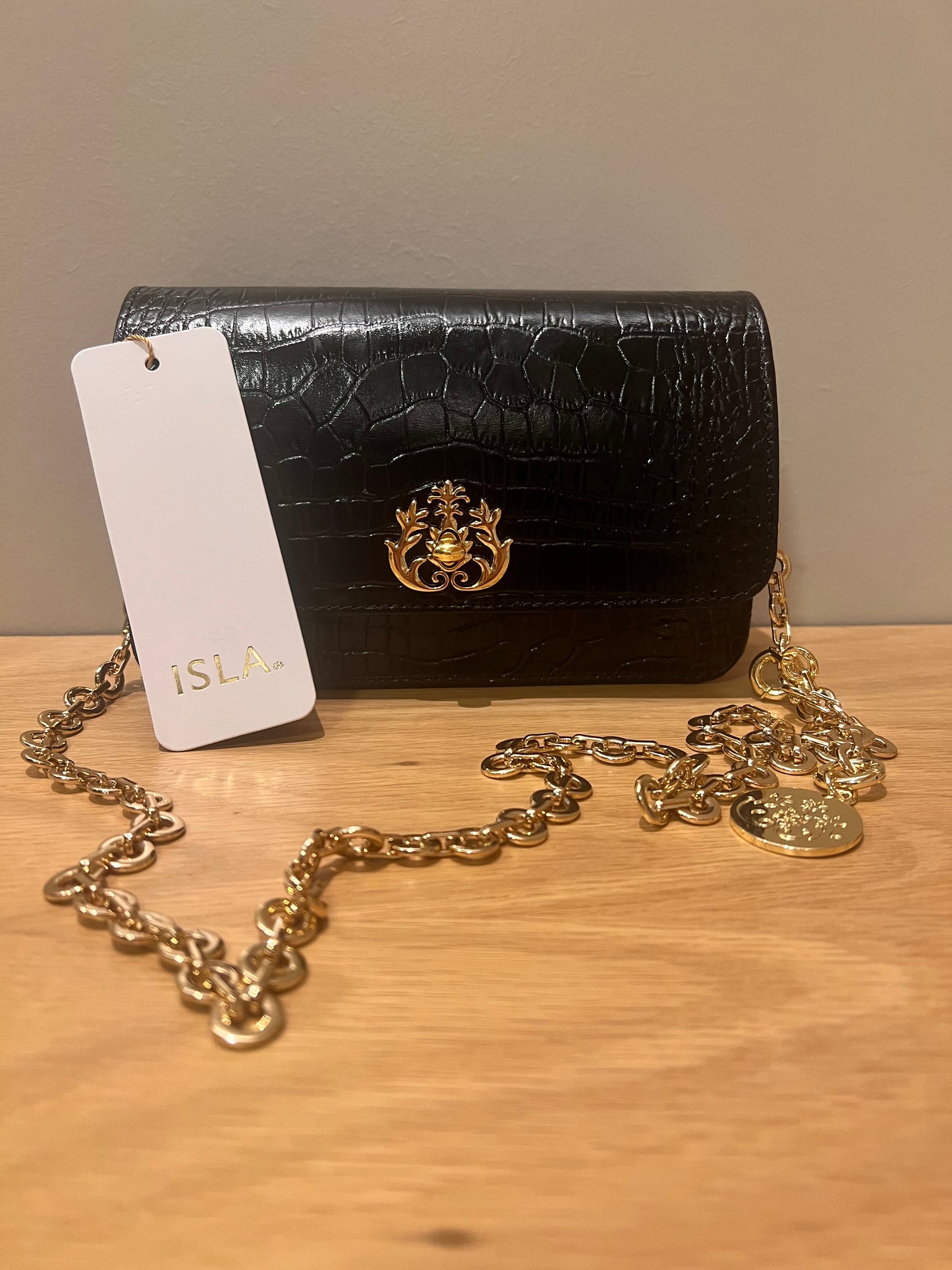 Bolsa de couro New Croco