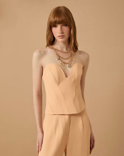 Corset Com Decote Coração